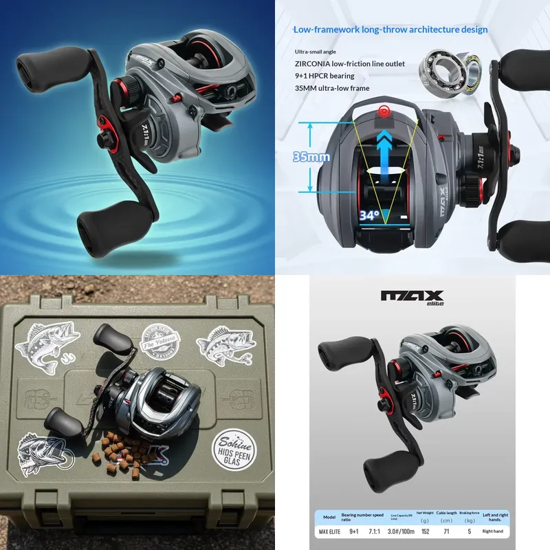 Baitcasting Reel - Carretilha de Pesca ZGLY Abu Garcia